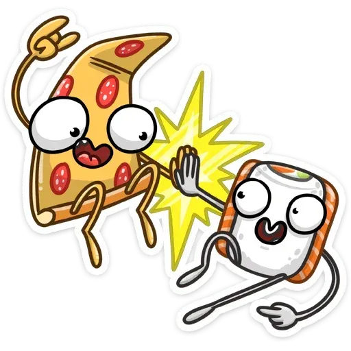Pizza & Sushi - Sticker