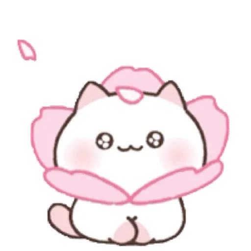 The Flowery Kitten 可愛的櫻花小貓咪 GIF* - Sticker 6