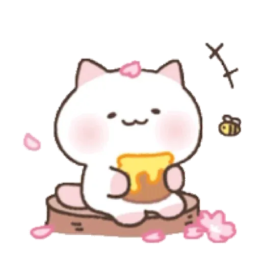 The Flowery Kitten 可愛的櫻花小貓咪 GIF* - Sticker 7