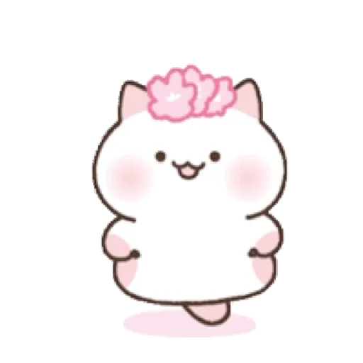 The Flowery Kitten 可愛的櫻花小貓咪 GIF* - Sticker 3