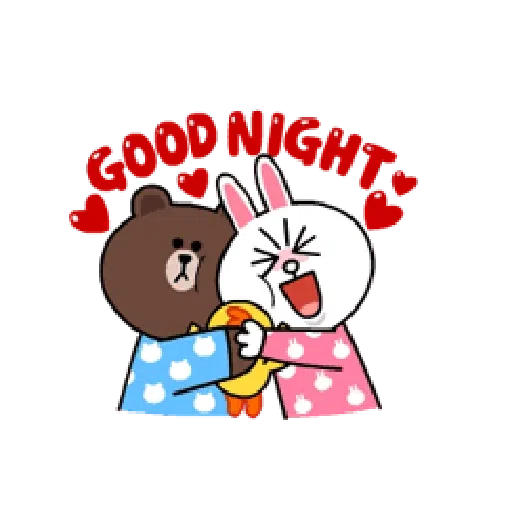 Brown and Cony in love - Sticker 3