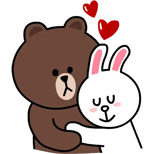 Brown and Cony in love - Sticker 2