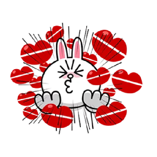 Brown and Cony in love - Sticker 6