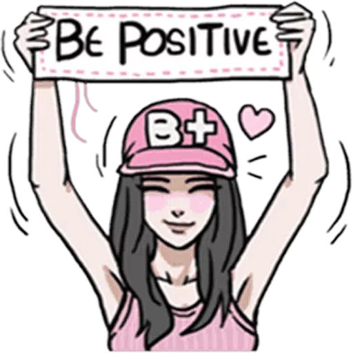 AsB Be positive girls!- Sticker